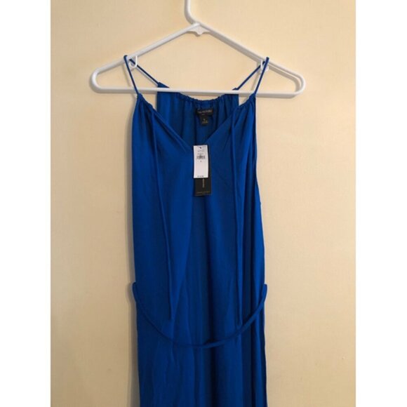 Banana Republic  Halter MAXI DRESS In Blue Corsica Sz S NWT - Picture 3 of 6
